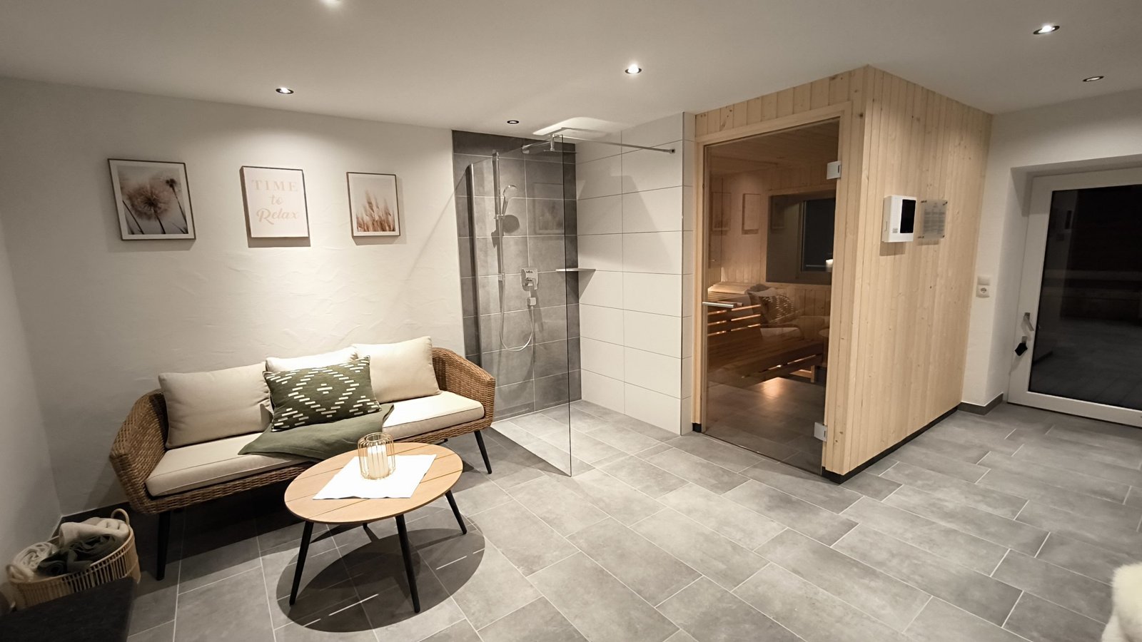Rustruimte bij de sauna