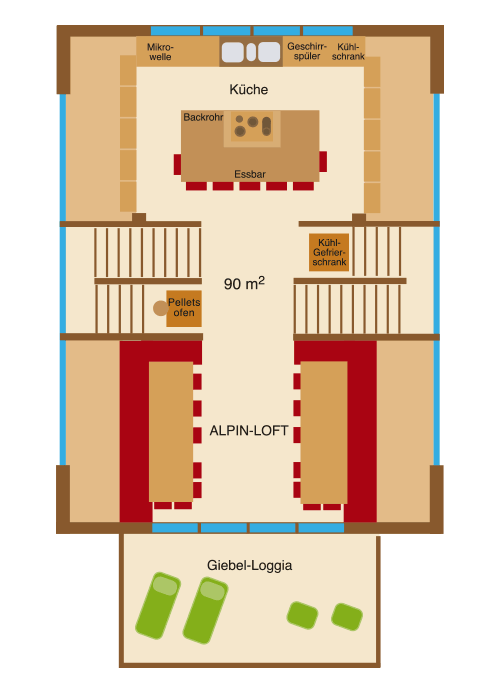 Plattegrond: Classic · woonverdieping