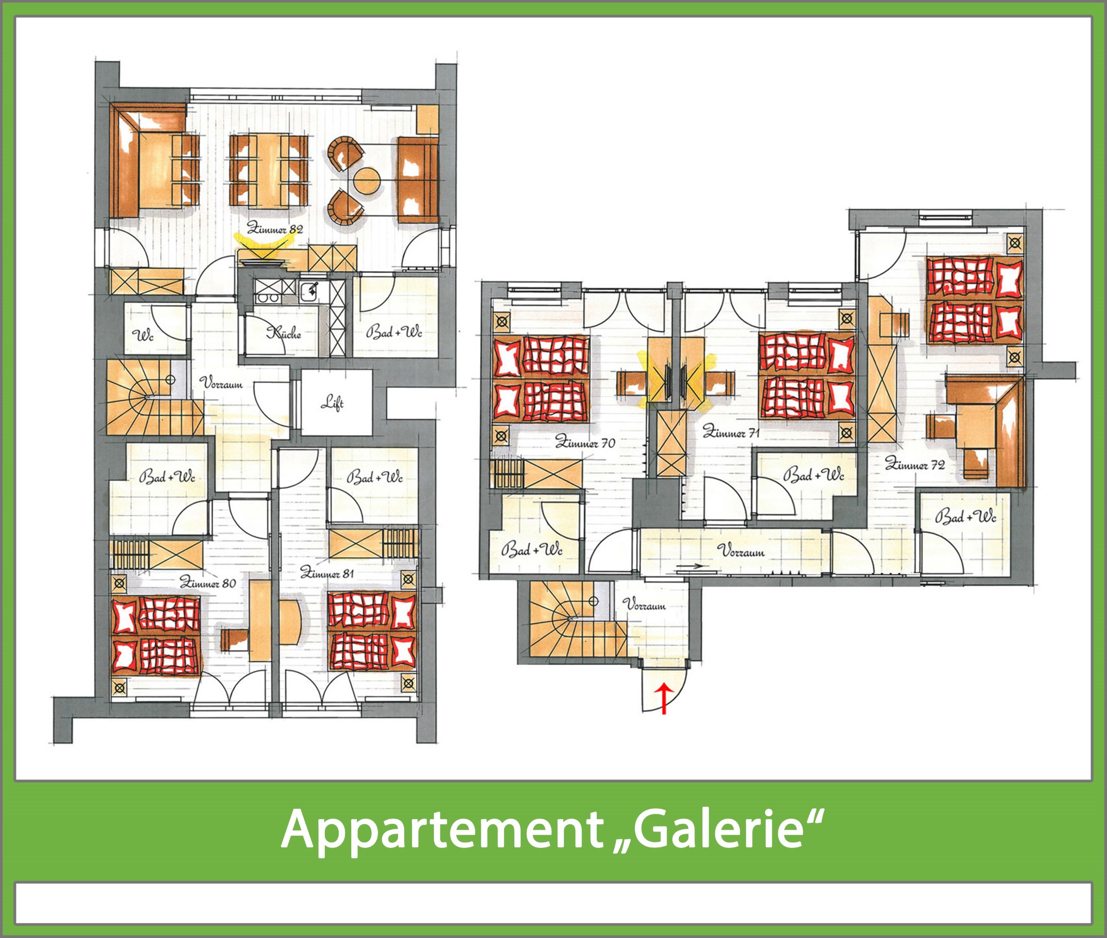 Plattegrond: Perfeldhof · alleen appartement Galerie